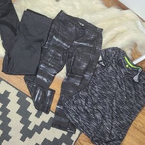 Workout lot xersion shirt & leggings old navy crop